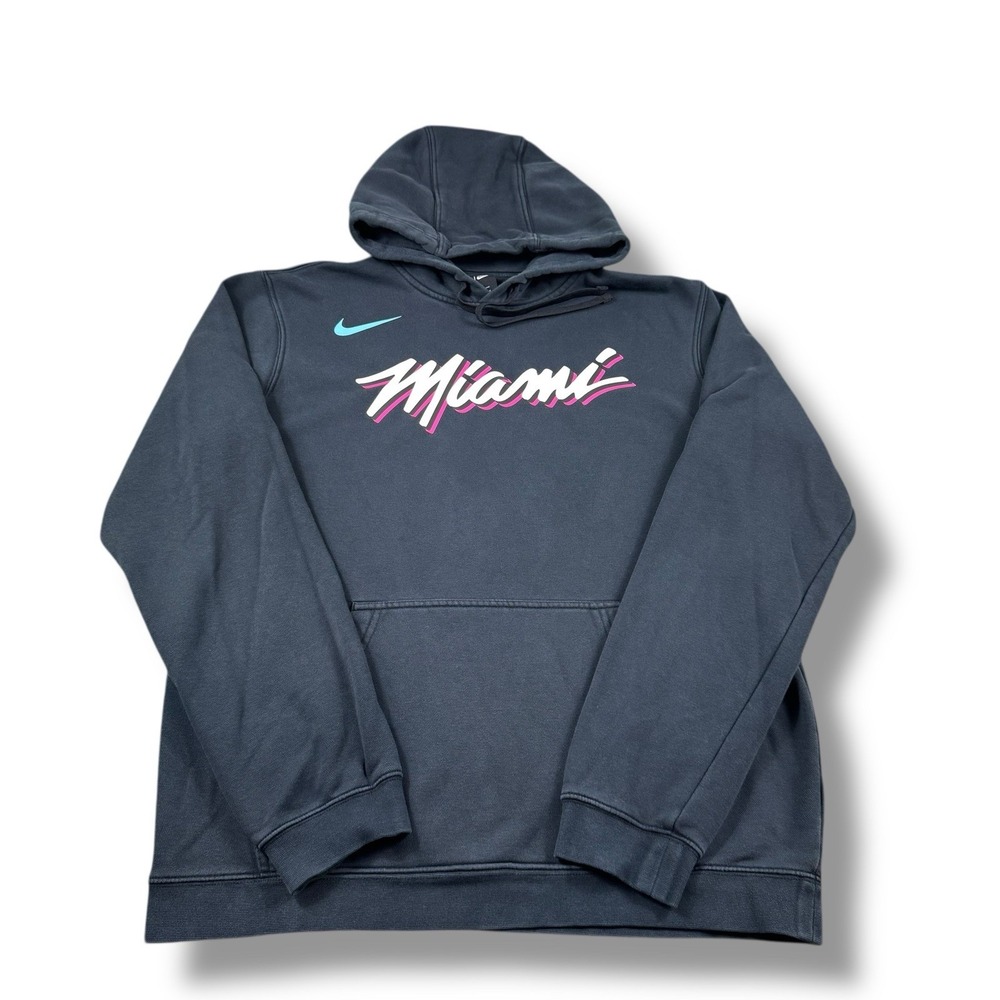 Nike Miami Heat Miami Vice City Edition Hoodie CD3242-010 Faded Black Mens M GUC